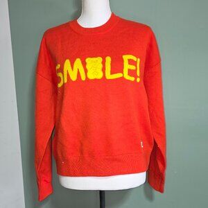 Jc Penney × Haribo Gummy Bear -SMILE Orange sweatshirt Sweater Women's Large